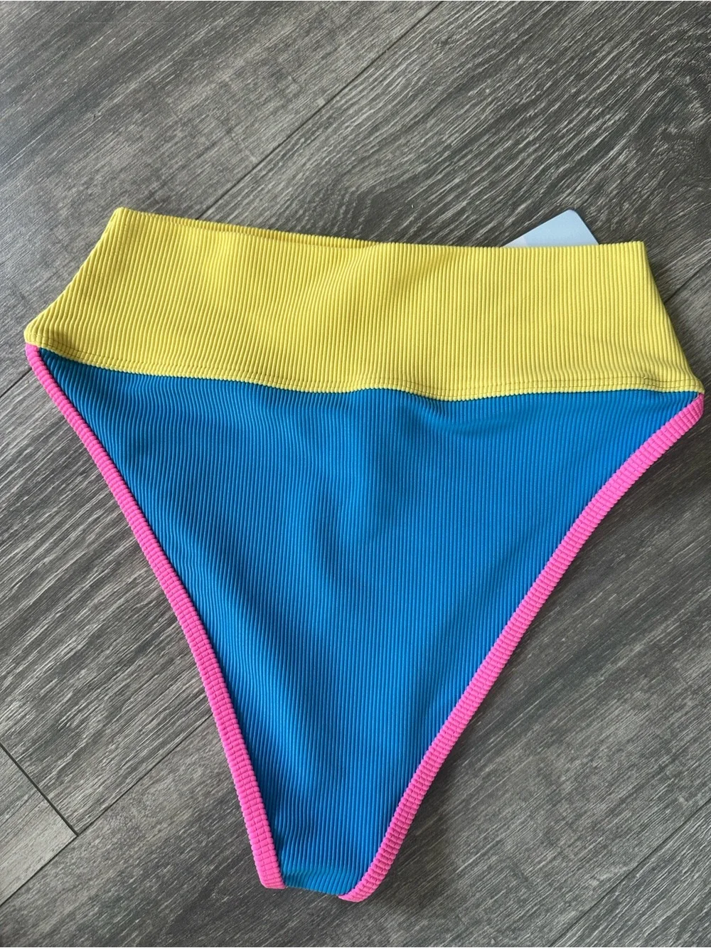 Beach Riot Emmy Bikini Bottom Coral Reef Colorblock size small